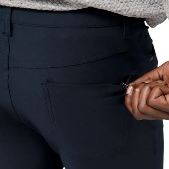 Lululemon Warpstreme Slim Fit Pants Size 31x26 Black Stretch Golf Performance - Picture 6 of 15